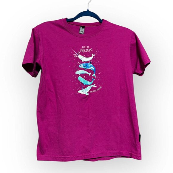 Ethica Attraction Vancouver Aquarium “Let’s Be Unicorns” T-Shirt | Kids Size 12 - Picture 1 of 5